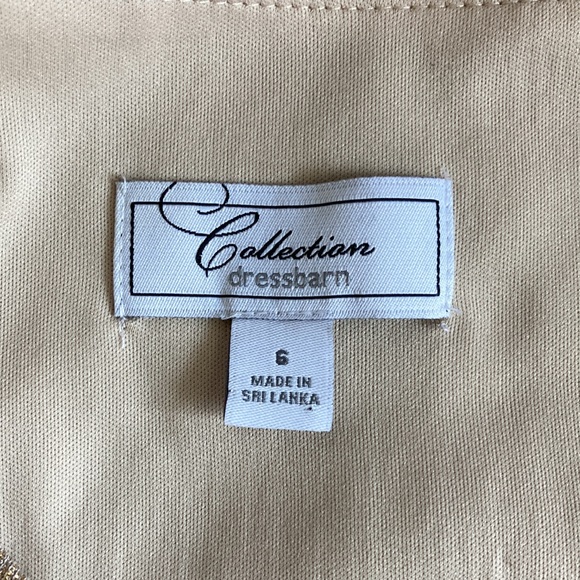 Dressbarn Collection Gold Shimmer Tier Party/Cocktail Dress Size 6 - Picture 5 of 12